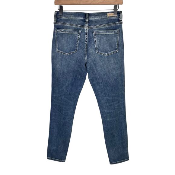 Blank NYC 28 Reade Crop Blue Medium Wash Denim Mid Rise Skinny Jeans Pockets - Picture 2 of 7